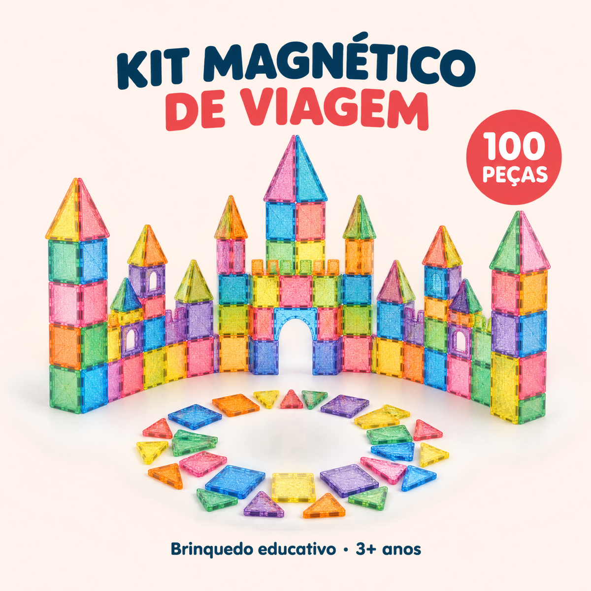 Kit Magnético de Viagem 100 Peças - capa